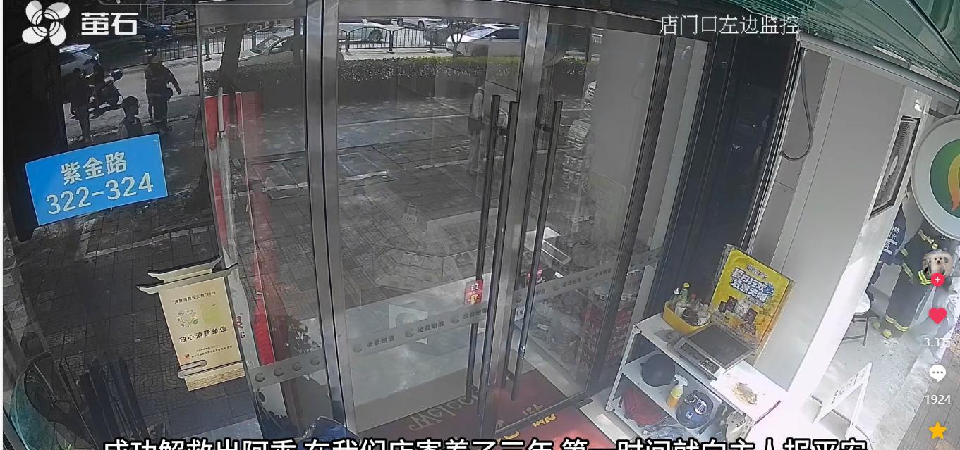 宠物店火灾监控曝光，店长冒死救生感动全网：没人比我更知道位置