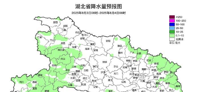 湖北省！明天8月3号，新一轮强降雨中心已定，雷暴大风分布如下！