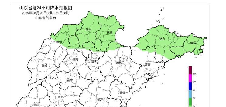 山东！降雨中心已确定！明天20~22号天气预报，阵雨大雨分布如下
