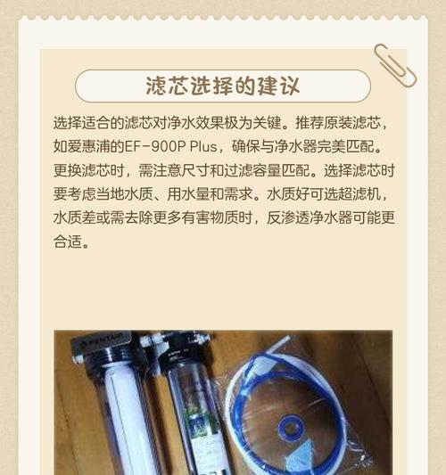 家用净水器换滤芯清洗方法（简单易行的家庭净水器滤芯清洗技巧）