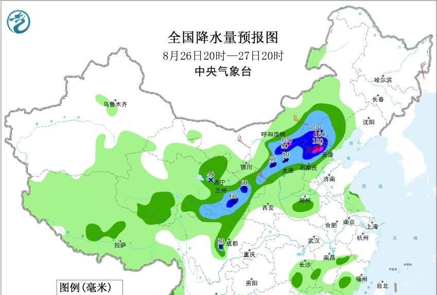 河北！本轮降雨中心已确定，明天8月28号天气预报，重点分布如下