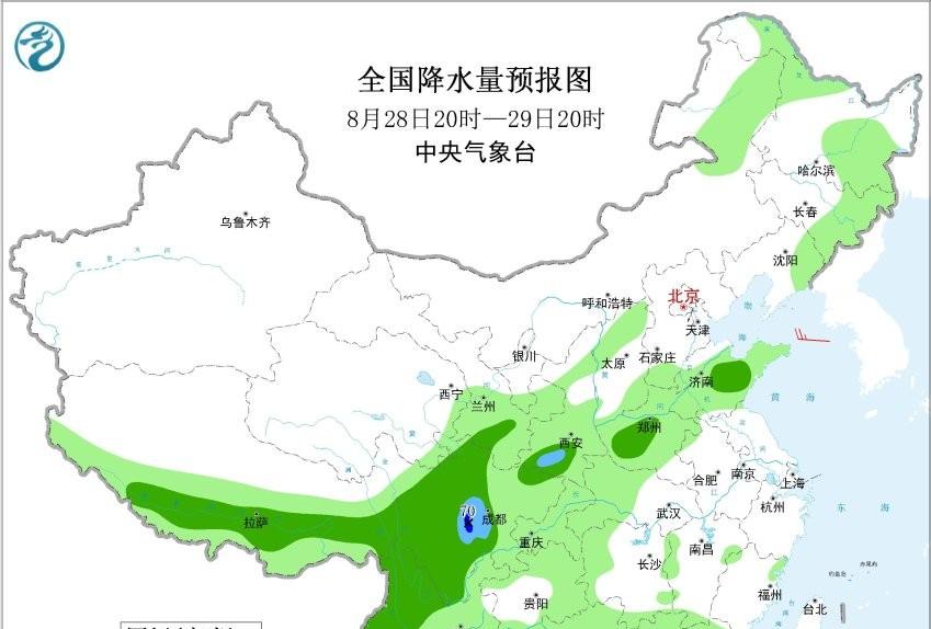 河北！本轮降雨中心已确定，明天8月28号天气预报，重点分布如下