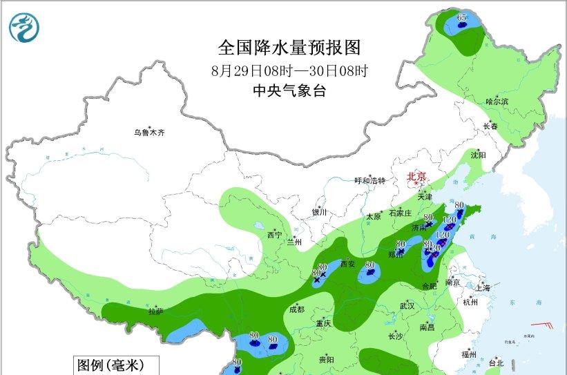 新一轮强降雨中心已定！8月30日天气预报，高温暴雨分布如下